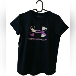Under Armour Women's Black T-Shirt Size YXL